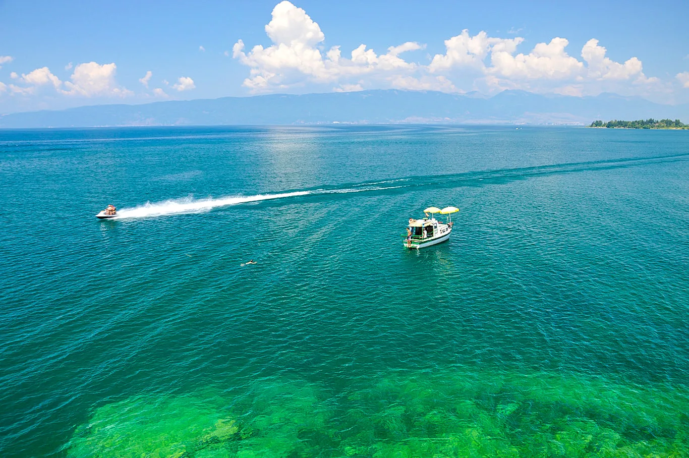 Lake Ohrid panoramic view from Pogradec