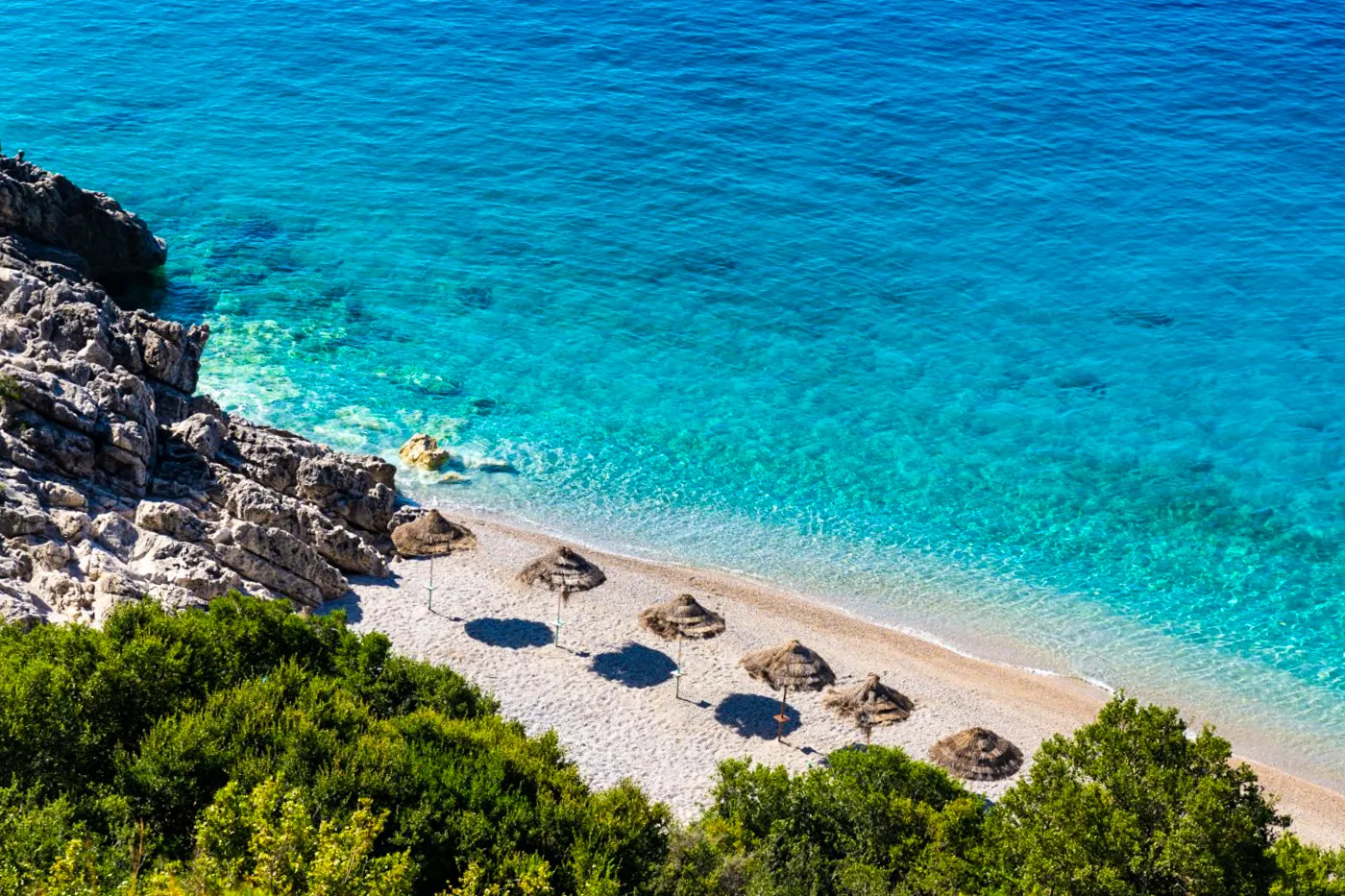Panoramic view of Sarandë, Albania — Ionian coastal city