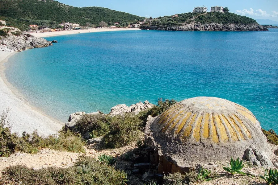 Shëngjin beach — golden sands and turquoise Adriatic waters