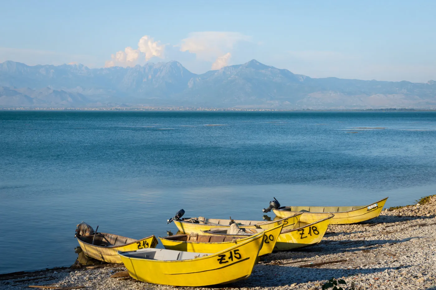 Fishing boats on Lake Shkodër